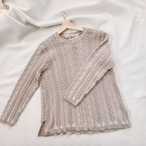Cream & Tan Knit Sweater